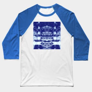 Indigo Tie-Dye Symmetry Baseball T-Shirt